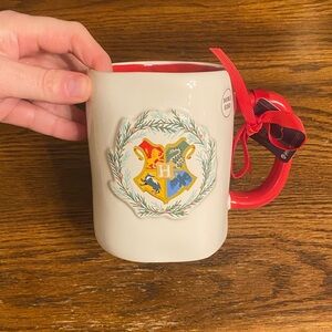 Rae Dunn Hogwarts Crest Mug with Red Interior